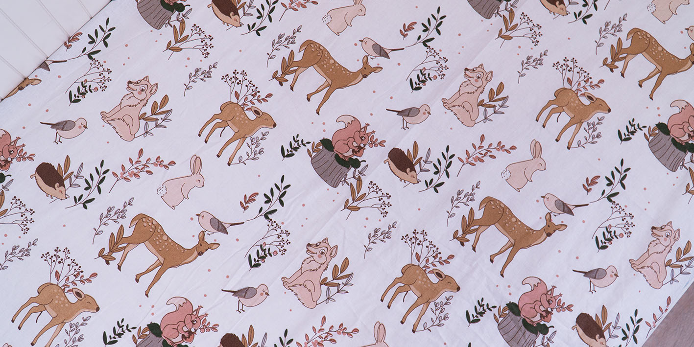 prześcieradło 80x160 wilk i zajac